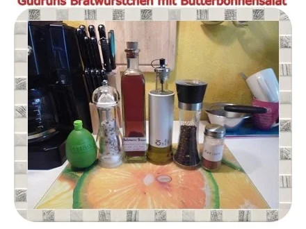 Fleisch: Bratwürstchen mit Butterbohnensalat - Rezept - Bild Nr. 6