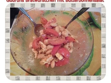 Fleisch: Bratwürstchen mit Butterbohnensalat - Rezept - Bild Nr. 7