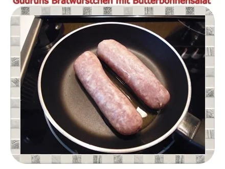 Fleisch: Bratwürstchen mit Butterbohnensalat - Rezept - Bild Nr. 8