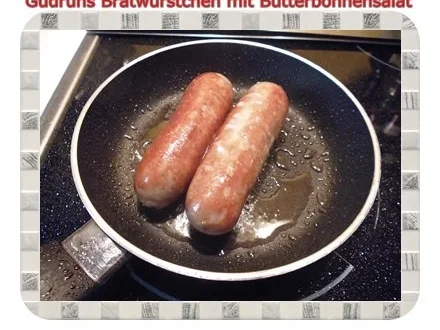 Fleisch: Bratwürstchen mit Butterbohnensalat - Rezept - Bild Nr. 9