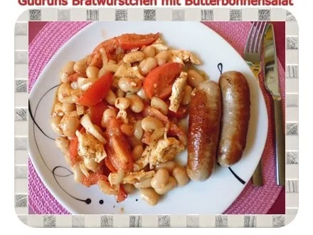 Fleisch: Bratwürstchen mit Butterbohnensalat - Rezept - Bild Nr. 10