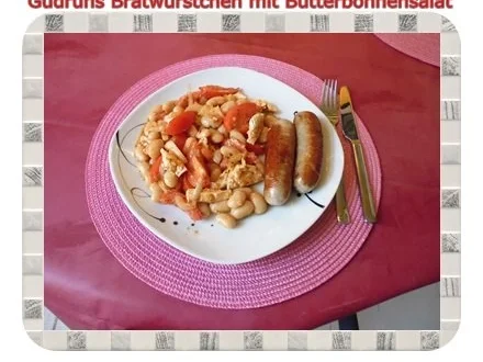 Fleisch: Bratwürstchen mit Butterbohnensalat - Rezept - Bild Nr. 11