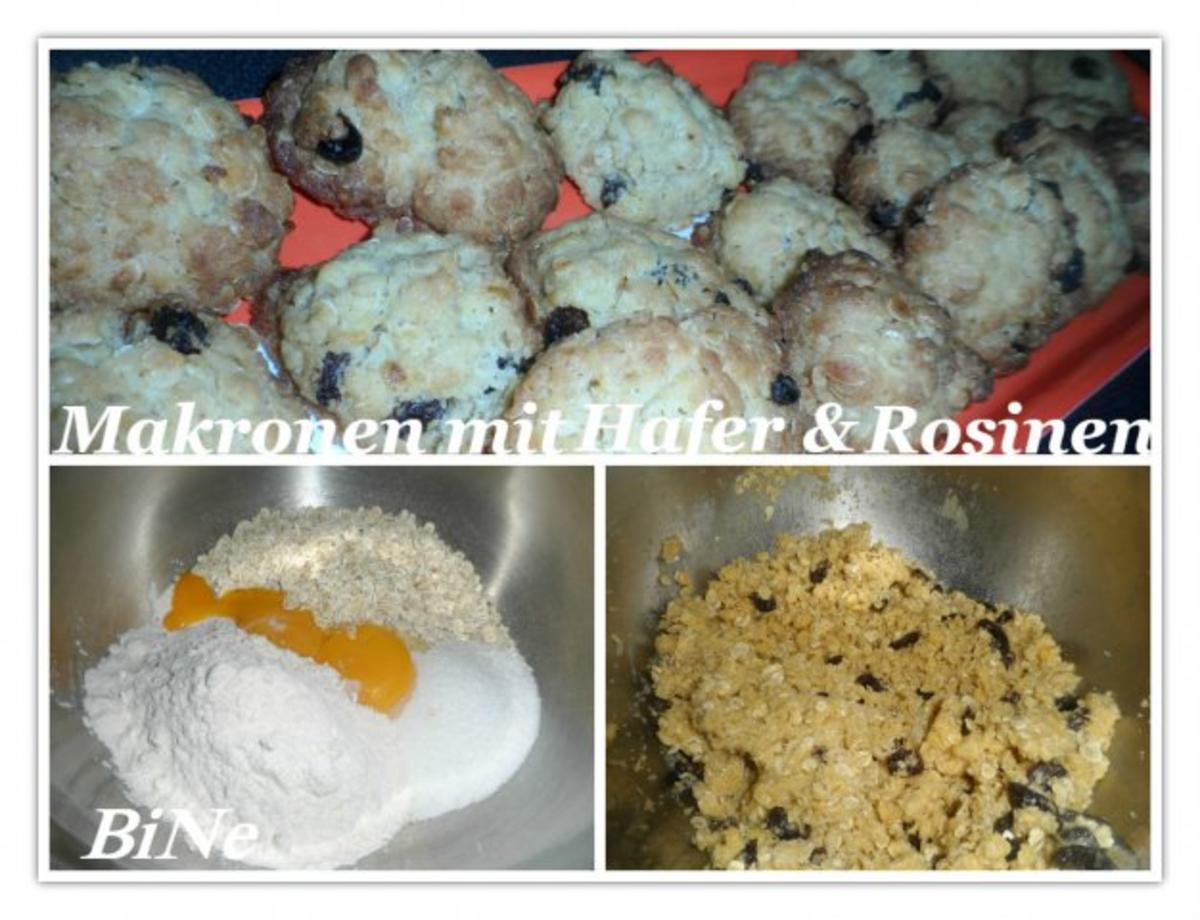 BiNe` S MAKRONEN MIT HAFERFLOCKEN & ROSINEN - Rezept