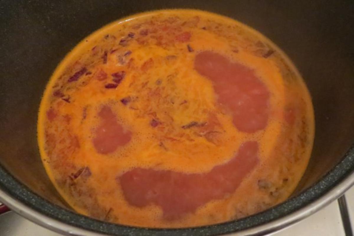 Kochen: Scharfe Tomatensuppe mit Mais - Rezept - Bild Nr. 3