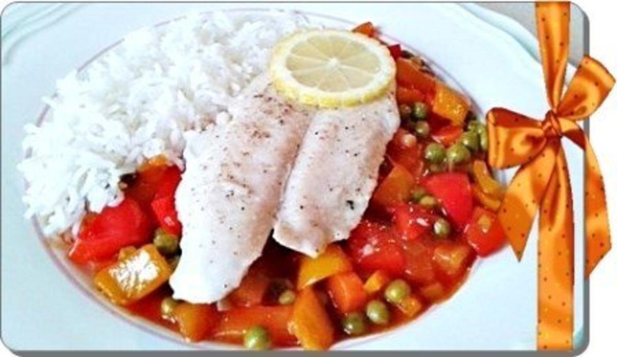 Pangasiusfilet Auf Süß-sauer Gemüse Mit Basmati Reis - Rezept - Kochbar.de