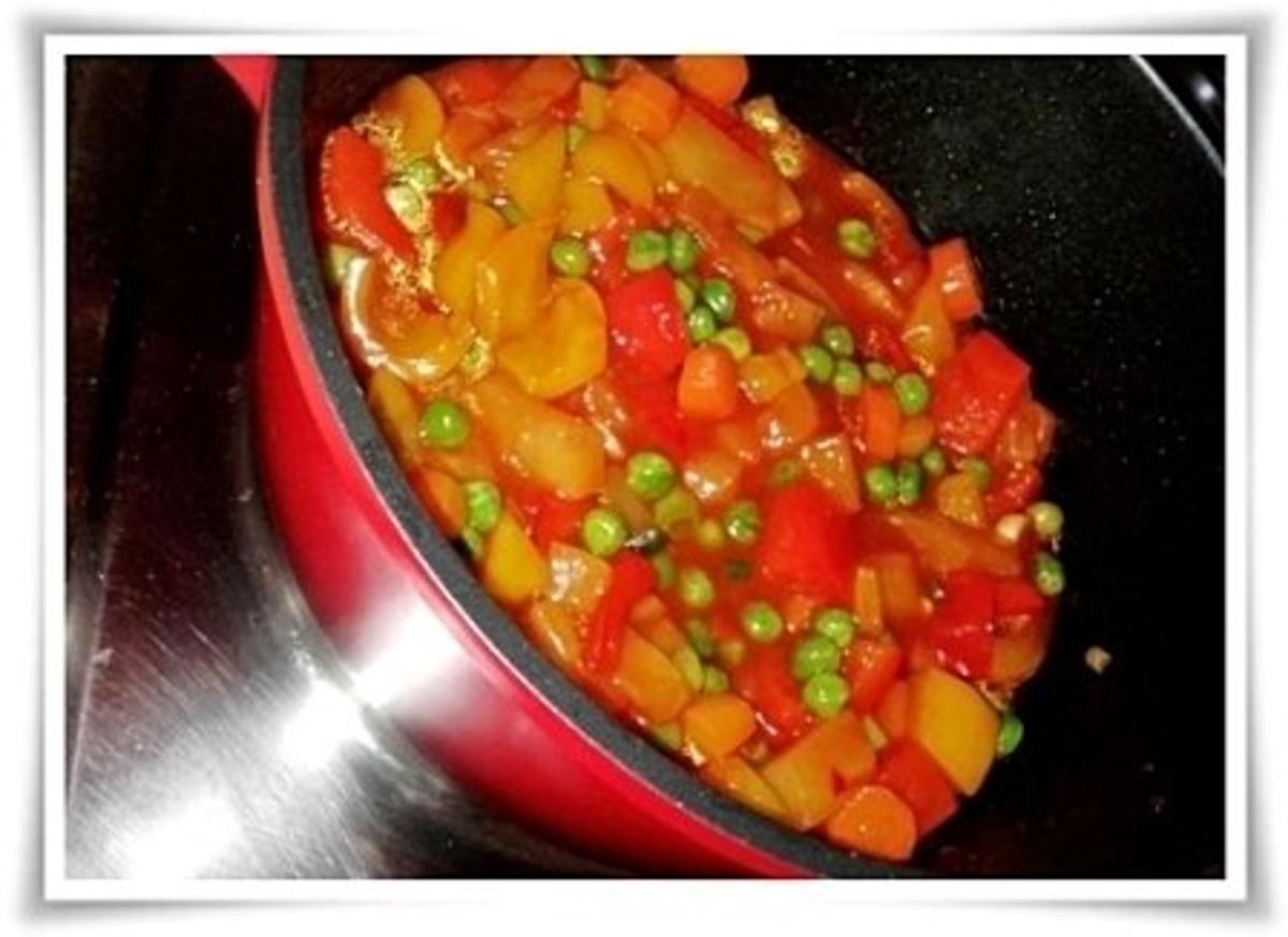 Pangasiusfilet auf süß-sauer Gemüse mit  Basmati Reis - Rezept - Bild Nr. 10