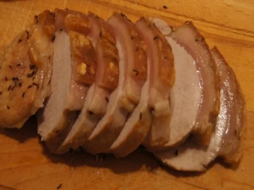 Schweinekrustenbraten mit Bayrisch-Kraut und Kartoffel-Speck-Knödel - Rezept - Bild Nr. 12