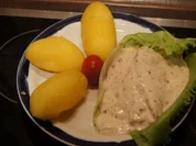 Pfeffer-Sahne-Matjesfilets mit Pellkartoffeln - Rezept