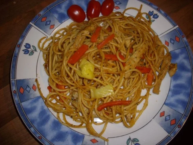 gebratene nudeln - Rezept