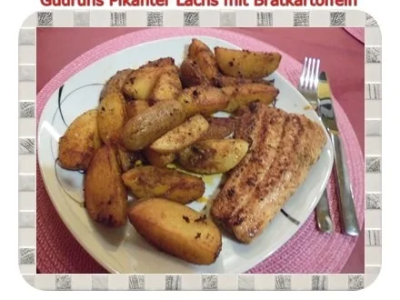 Rezept: Fisch: Pikanter Lachs mit Bratkartoffeln Fisch: Pikanter Lachs mit Bratkartoffeln - Rezept