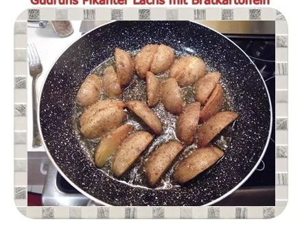 Rezept: Fisch: Pikanter Lachs mit Bratkartoffeln Bild Nr. 8 Fisch: Pikanter Lachs mit Bratkartoffeln - Rezept - Bild Nr. 8