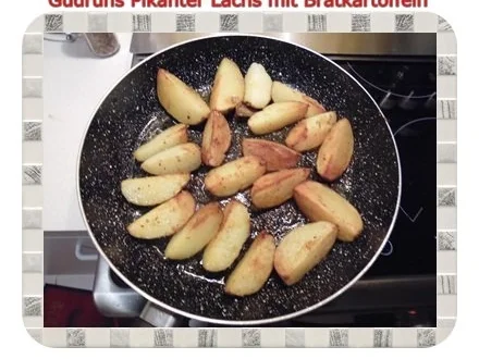 Rezept: Fisch: Pikanter Lachs mit Bratkartoffeln Bild Nr. 9 Fisch: Pikanter Lachs mit Bratkartoffeln - Rezept - Bild Nr. 9