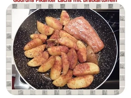 Rezept: Fisch: Pikanter Lachs mit Bratkartoffeln Bild Nr. 11 Fisch: Pikanter Lachs mit Bratkartoffeln - Rezept - Bild Nr. 11