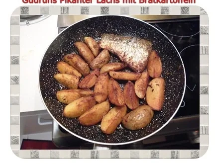 Rezept: Fisch: Pikanter Lachs mit Bratkartoffeln Bild Nr. 13 Fisch: Pikanter Lachs mit Bratkartoffeln - Rezept - Bild Nr. 13