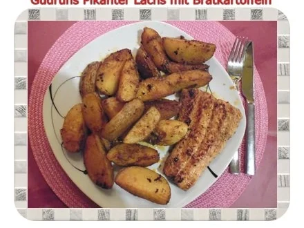 Rezept: Fisch: Pikanter Lachs mit Bratkartoffeln Bild Nr. 15 Fisch: Pikanter Lachs mit Bratkartoffeln - Rezept - Bild Nr. 15