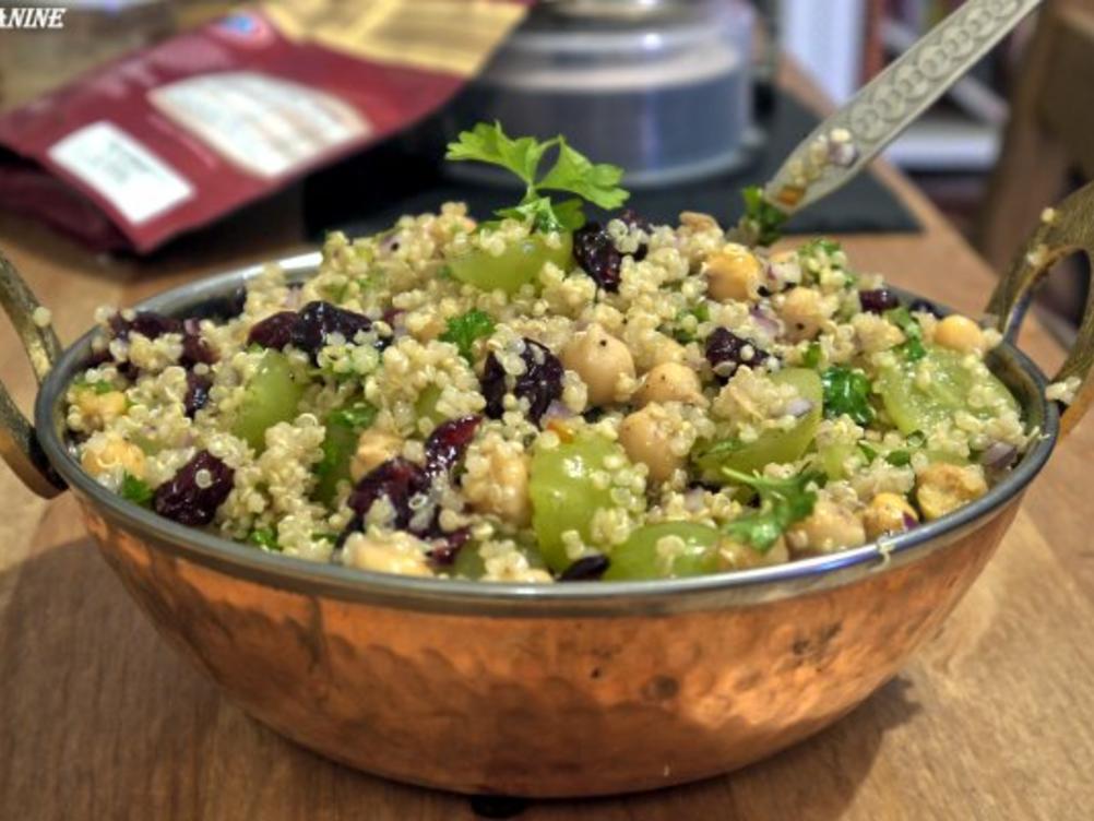 Quinoa Trauben Salat - einfach - 70 kcal/100g