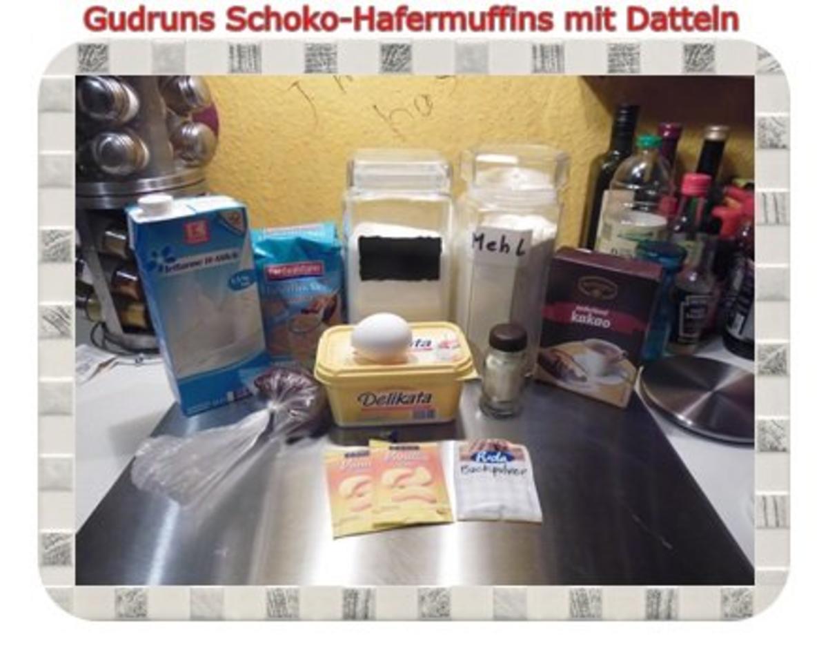 Muffins: Schoko-Hafermuffins mit Datteln - Rezept - Bild Nr. 2