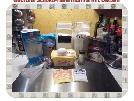 Muffins: Schoko-Hafermuffins mit Datteln - Rezept - Bild Nr. 2