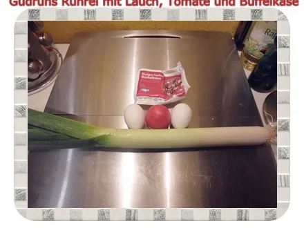 Eier: Rührei mit Lauch, Tomate und Büffelkäse - Rezept - Bild Nr. 2