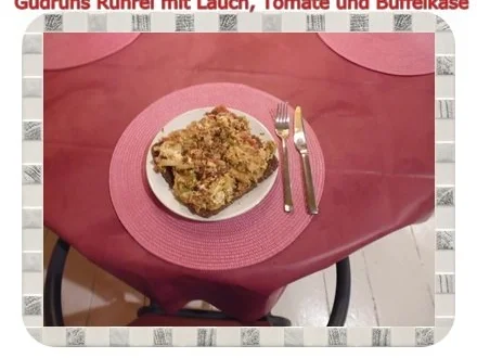 Eier: Rührei mit Lauch, Tomate und Büffelkäse - Rezept - Bild Nr. 9