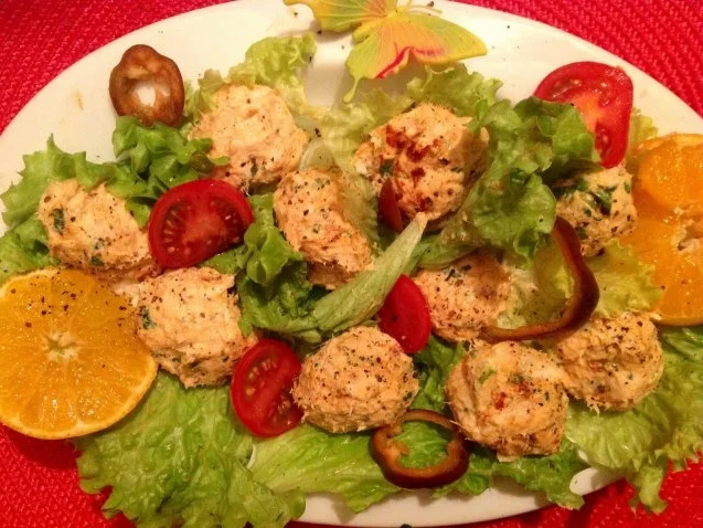 Käse-Lachsbällchen - Rezept