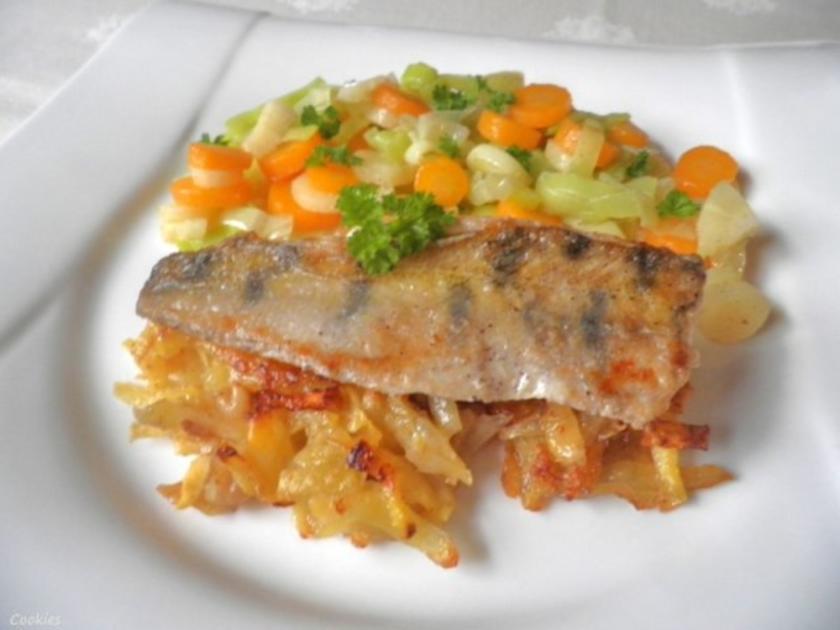 Zanderfilet auf Steckrüben Kartoffel Rösti - einfach - von Cookies Zanderfilet auf Steckrüben Kartoffel Rösti - einfach - von Cookies