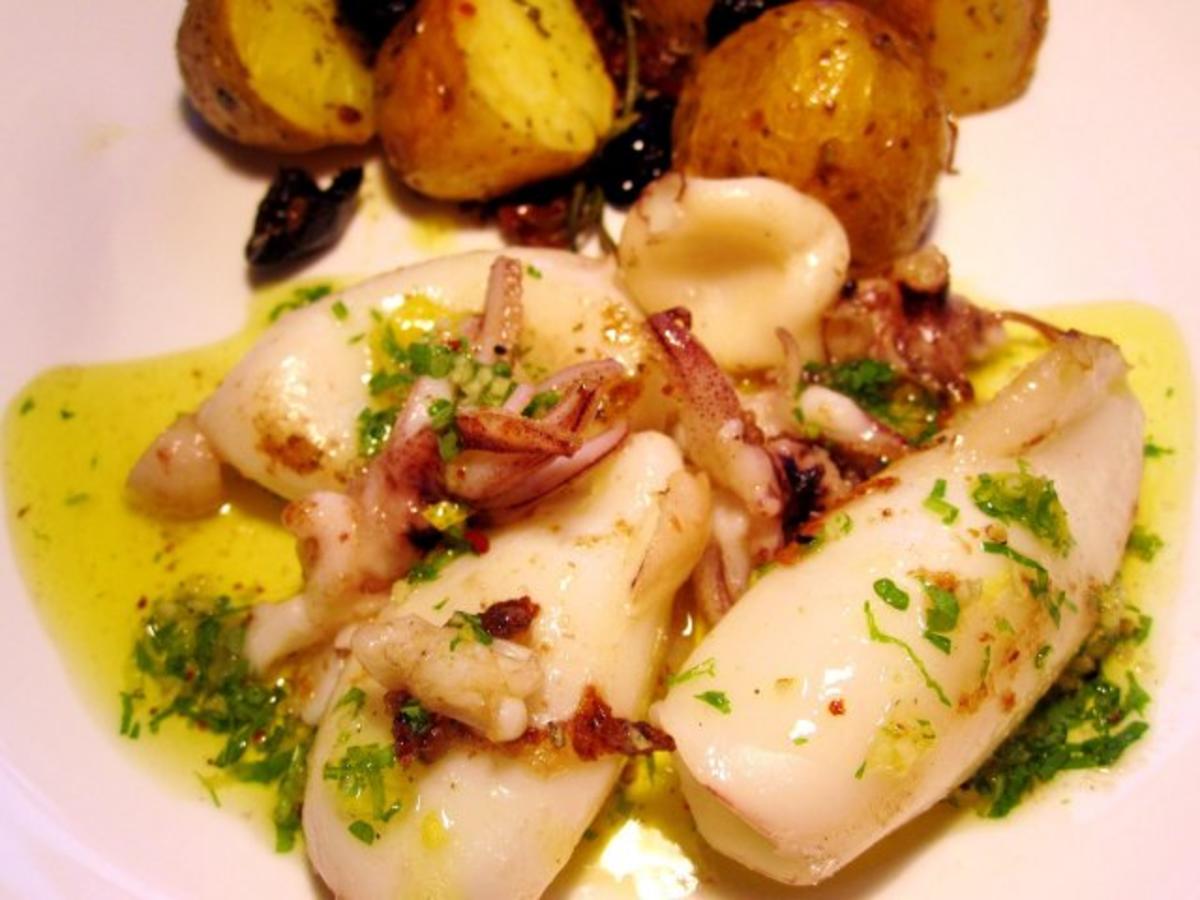 Calamari mit Gremolata und Ofenkartoffeln - Rezept - Bild Nr. 6