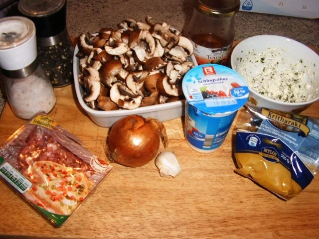 Champignon-Knoblauch-Reisnudel-Pfanne - Rezept - Bild Nr. 2