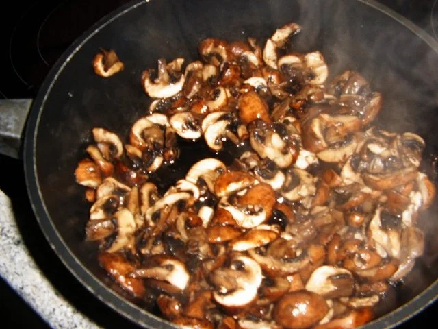 Champignon-Knoblauch-Reisnudel-Pfanne - Rezept - Bild Nr. 3