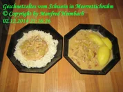 Rezept: Fleisch โ Geschnetzeltes vom Schwein in Meerrettichrahm Fleisch โ Geschnetzeltes vom Schwein in Meerrettichrahm - Rezept