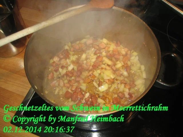 Fleisch – Geschnetzeltes vom Schwein in Meerrettichrahm - Rezept - Bild Nr. 7