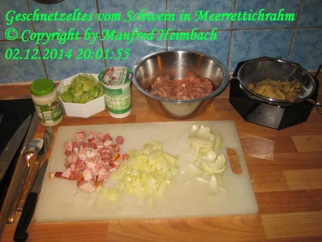 Fleisch – Geschnetzeltes vom Schwein in Meerrettichrahm - Rezept - Bild Nr. 8