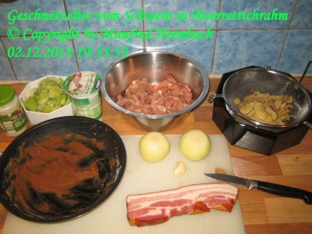 Fleisch – Geschnetzeltes vom Schwein in Meerrettichrahm - Rezept - Bild Nr. 9
