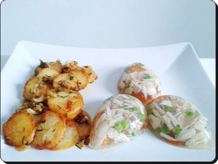 Rezept: Hähnchen-Sülze mit Bratkartoffeln Bild Nr. 17 Hähnchen-Sülze mit Bratkartoffeln - Rezept - Bild Nr. 17