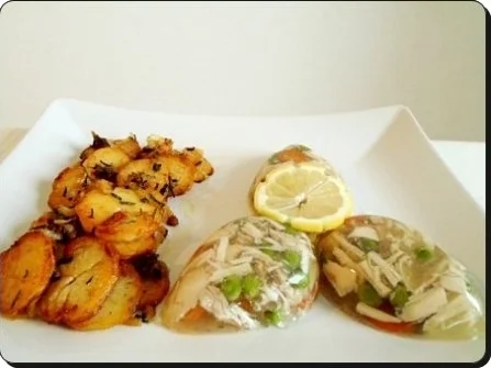 Rezept: Hähnchen-Sülze mit Bratkartoffeln Bild Nr. 18 Hähnchen-Sülze mit Bratkartoffeln - Rezept - Bild Nr. 18