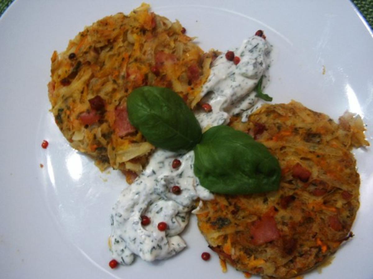 Bilder für Ofenkartoffelpuffer mtt Dip - Rezept