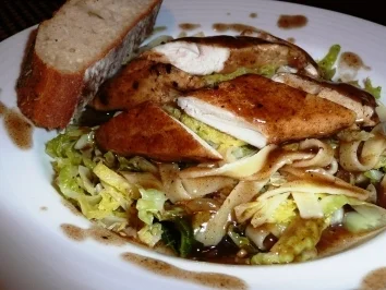 Balsamicohähnchen mit Bandnudeln - Rezept