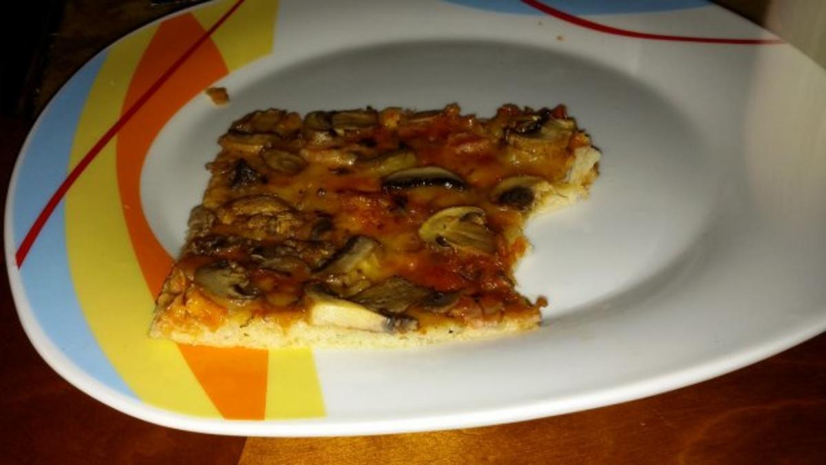 Pizza Funghi mit Schinken - Rezept - Bild Nr. 7