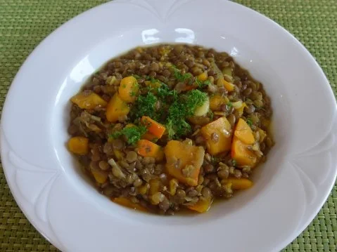 Linsen mit gewürfeltem Kürbis - Rezept - Bild Nr. 2