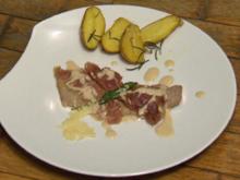 Saltimbocca mit Rosmarin-Meersalz-Kartoffeln und Parmesanschaum (Benjamin Heinrich) - Rezept