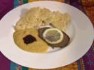 Böhmischer Rinderbraten mit Sahnesoße, Hefeknödel, Preiselbeerkompott (Petra Blossey) - Rezept