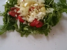 pellkartoffeln,leinölquark,rucolasalat--auf die rasche zum mittag -nix besonderes - Rezept - Bild Nr. 2