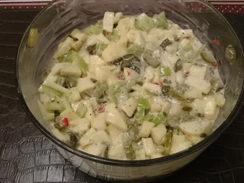 Rezept: kartoffelsalat meine art,scharf und süß abgeschmeckt Bild Nr. 9 kartoffelsalat meine art,scharf und süß abgeschmeckt - Rezept - Bild Nr. 9