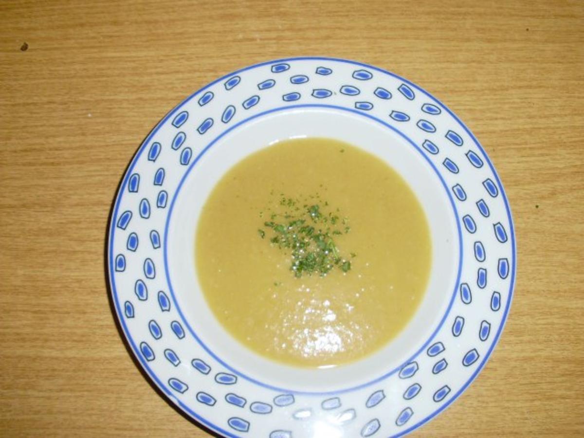 Kichererbsensuppe Mit Kichererbsen Konserve Abgetropft Und Zwiebel ...