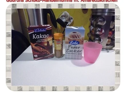 Muffins: Schoko-Mandelmuffins mit Marzipan und Amarettokirschen - Rezept - Bild Nr. 17