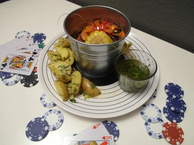 Gambas mit Kräuterkartoffeln - Rezept