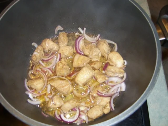 Huhn im Wok mit Bambus und Kraut - Rezept - Bild Nr. 4