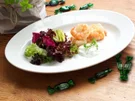 Gegrillte Riesengarnelen mit Bimenthol-Kräutersauce und Salatbouquet - Rezept