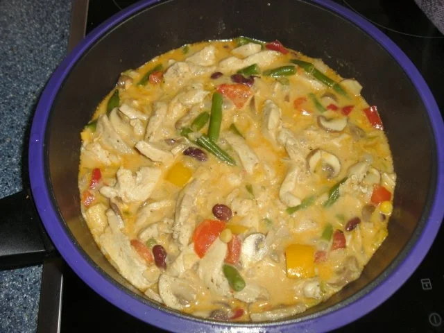 Rezept: Hähnchenbrust mit Gemüse und Pilzsoße Bild Nr. 2 Hähnchenbrust mit Gemüse und Pilzsoße - Rezept - Bild Nr. 2