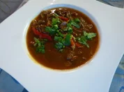 Würzige Hirschgulasch-Suppe - Rezept